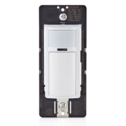 Decora Motion Sensor In-Wall Switch 5A Single Pole or 3-Way in White