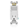 Tamper Resistant Receptacle w/LED Guide Light, White