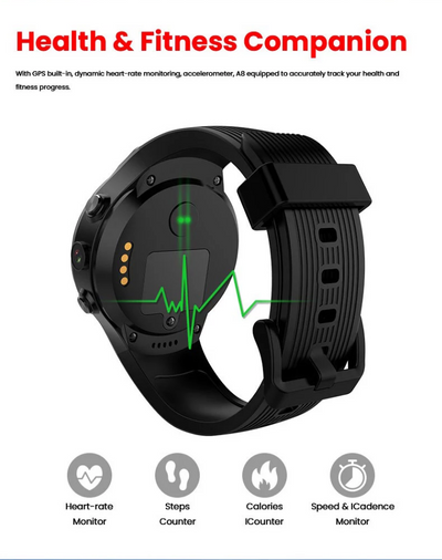 Android AMOLED GPS Smart Watch with DUAL Camera 2.0 MP Android & Google Store-SPYMODS
