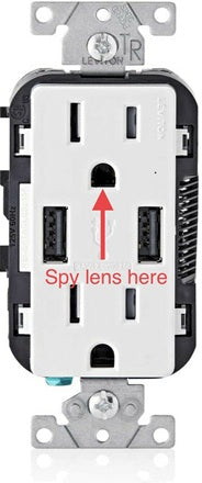 4K/2K1080P WIFI IP USB C & USB A Security Camera T-SLOT Leviton USB A & C AC Receptacle Wall Outlet