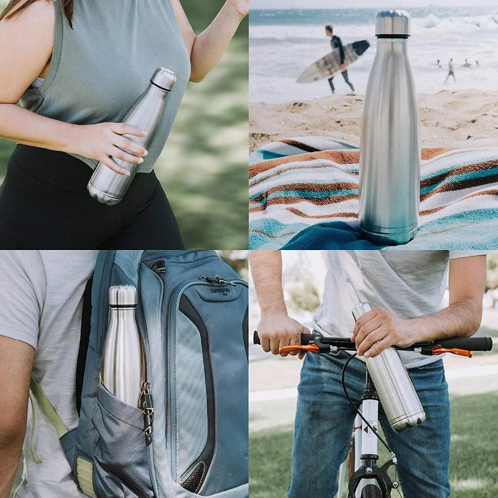 Stainless Steel Diversion Portable Water Bottle with Bottom Secret Compartment
