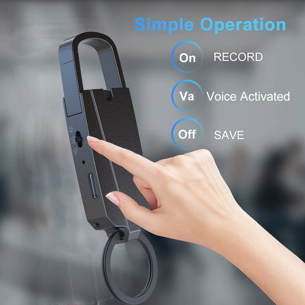 SPYMODS SPM-17VR Ultra Covert Super Small Keychain Voice Activated Recorder