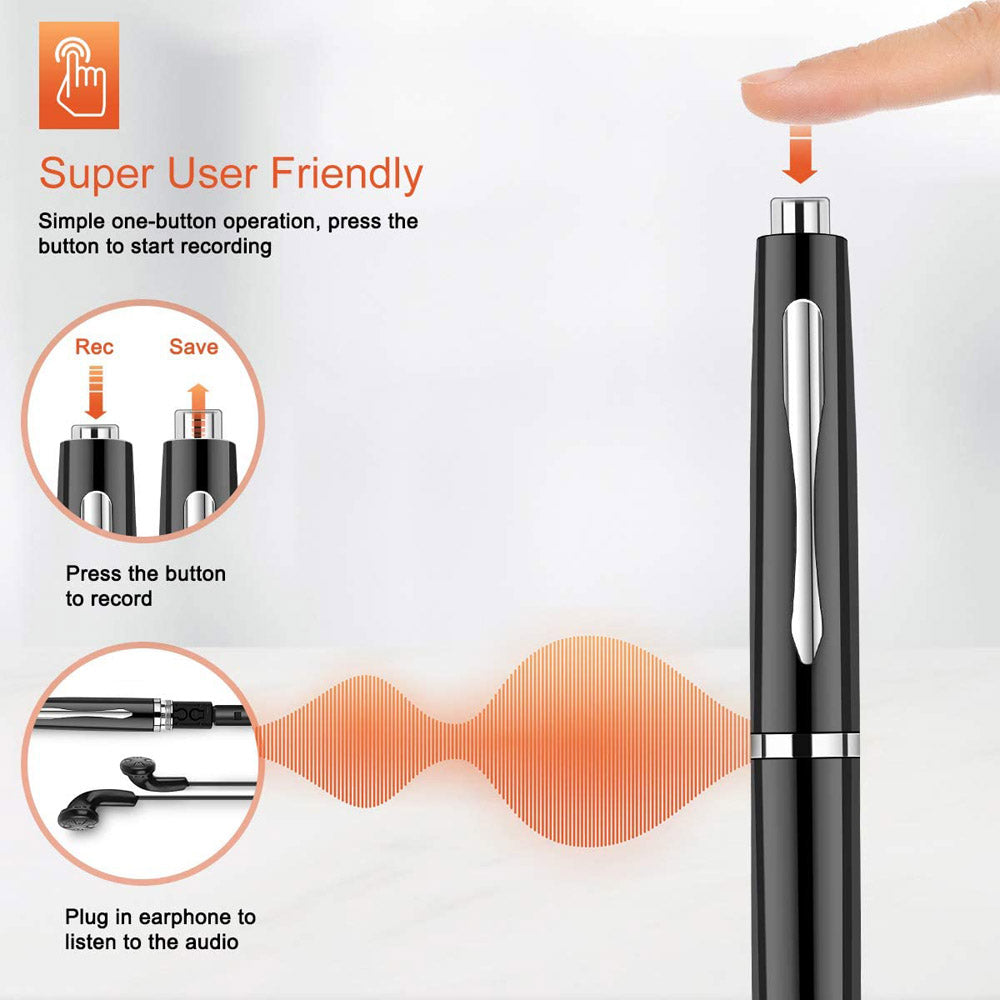 SPYMODS SPM-10 Ultra Discreet Small Voice Activated Recorder PEN