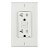 Decora 20 Amp Tamper-Resistant Slim GFCI Receptacle/Outlet With Wall Plate