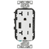 5.1A USB Type A/Type-C Wall Outlet Charger with 20A Tamper-Resistant Receptacle