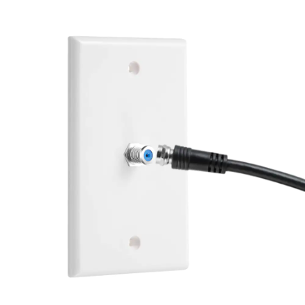 4K/2K/1080P WIFI/IP  Hidden Pinhole Safe & Secure Security Camera Electric White 1-Gang Coaxial Wall Plate