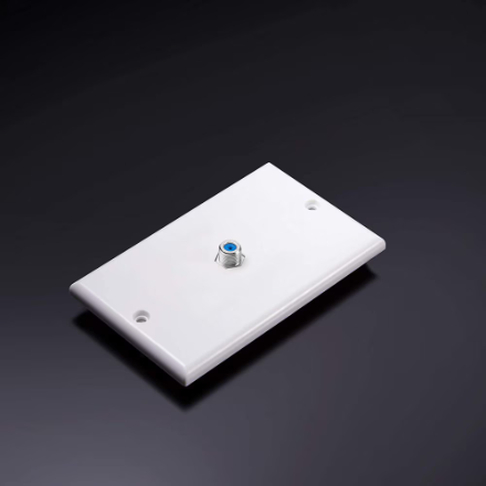 4K/2K/1080P WIFI/IP  Hidden Pinhole Safe & Secure Security Camera Electric White 1-Gang Coaxial Wall Plate