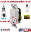 4K/2K/1080P IP WIFI Hidden Camera Combination TR Switch AC Outlet Working Receptacle