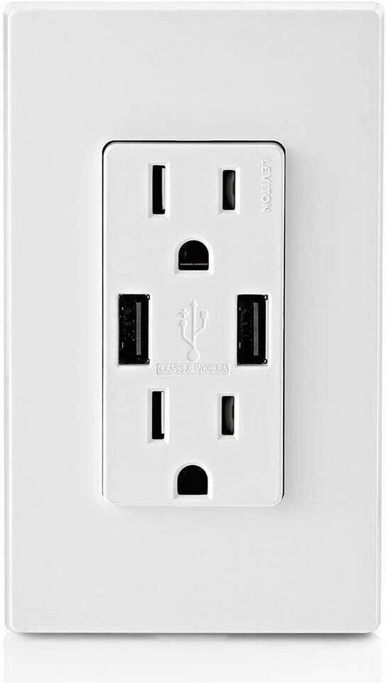 4K/2K/1080P IP WIFI Hidden SAFE & SECURE NANNY CAMERA AC Type A USB OUTLET RECEPTACLE