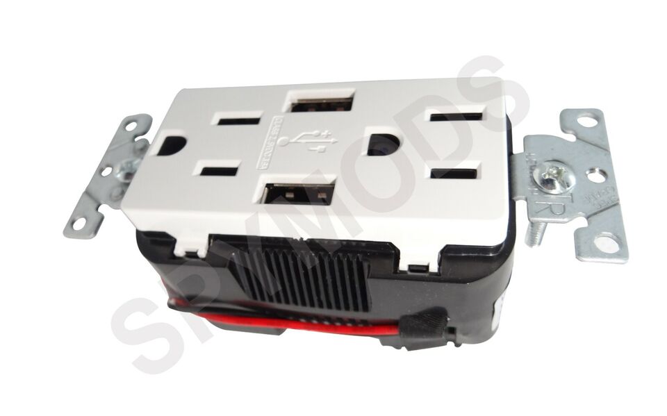 4K/2K/1080P IP WIFI Hidden SAFE & SECURE NANNY CAMERA AC Type A USB OUTLET RECEPTACLE