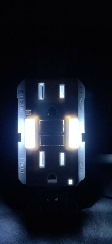 4K/2K/1080P IP WIFI Hidden & SAFE Camera GFCI GUIDE NIGHT LIGHT AC Receptacle