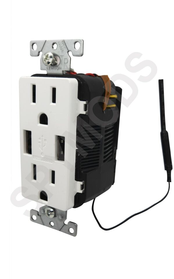 4K/2K/1080P IP WIFI Hidden SAFE & SECURE NANNY CAMERA AC Type A USB OUTLET RECEPTACLE