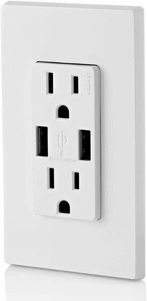 4K/2K/1080P IP WIFI Hidden SAFE & SECURE NANNY CAMERA AC Type A USB OUTLET RECEPTACLE