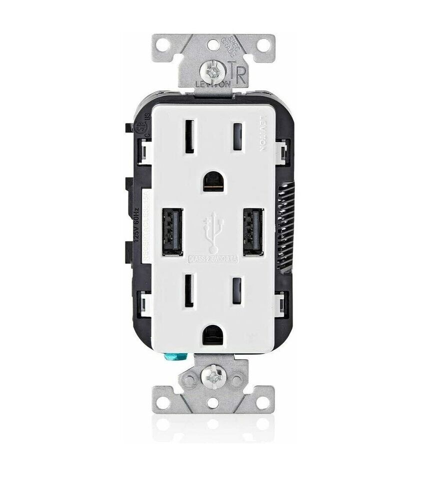 4K/2K/1080P IP WIFI Hidden SAFE & SECURE NANNY CAMERA AC Type A USB OUTLET RECEPTACLE