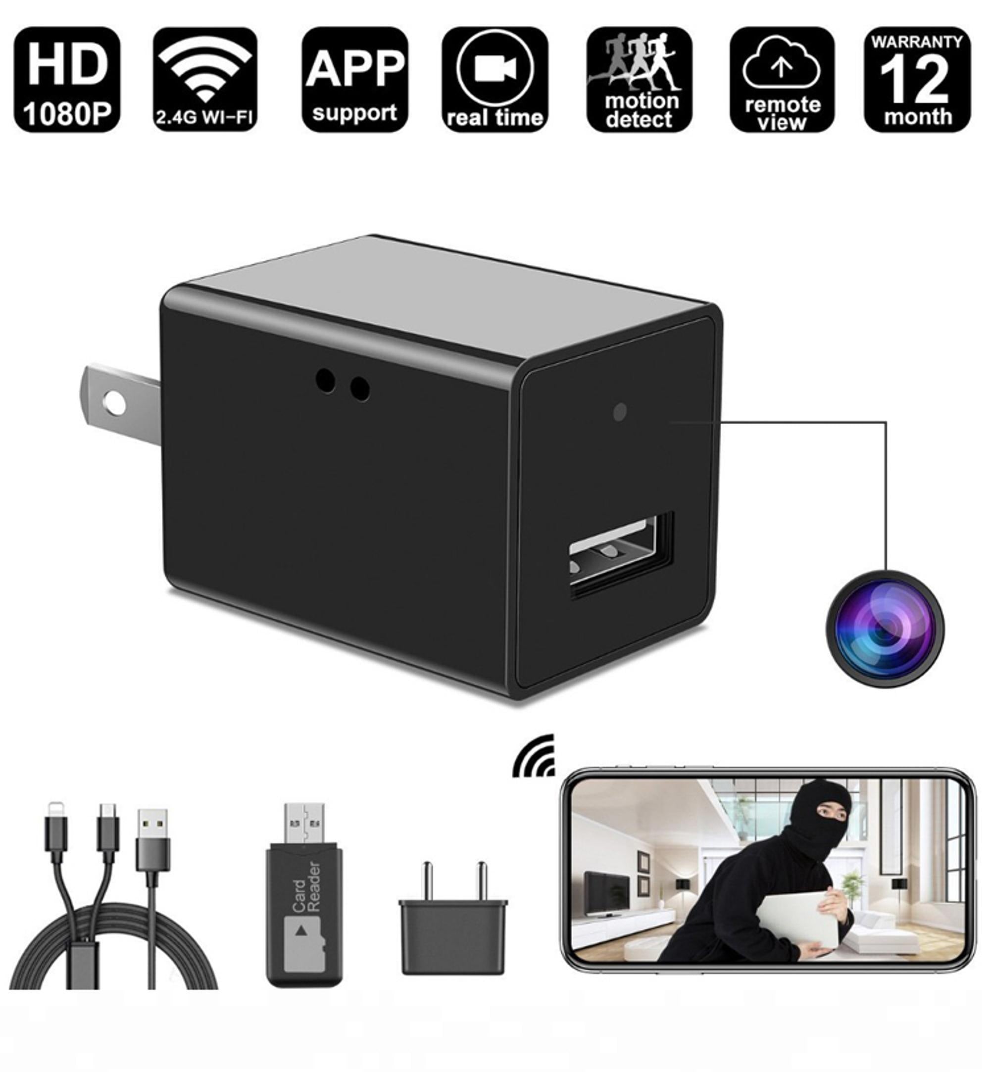 1080P HD WIFI IP USB PHONE CHARGER PINHOLE CAMERA-SPYMODS