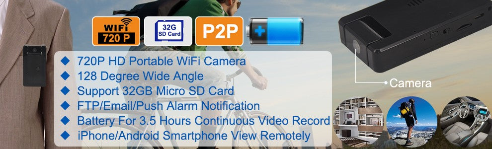 720P WIFI IP PIVOTING HD SPY NANNY CAM CAMERA-SPYMODS