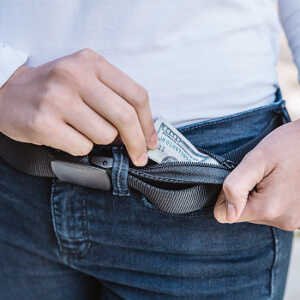 SECRET HIDDEN POCKET TRAVEL Nylon DIVERSION CASH BELT-SPYMODS