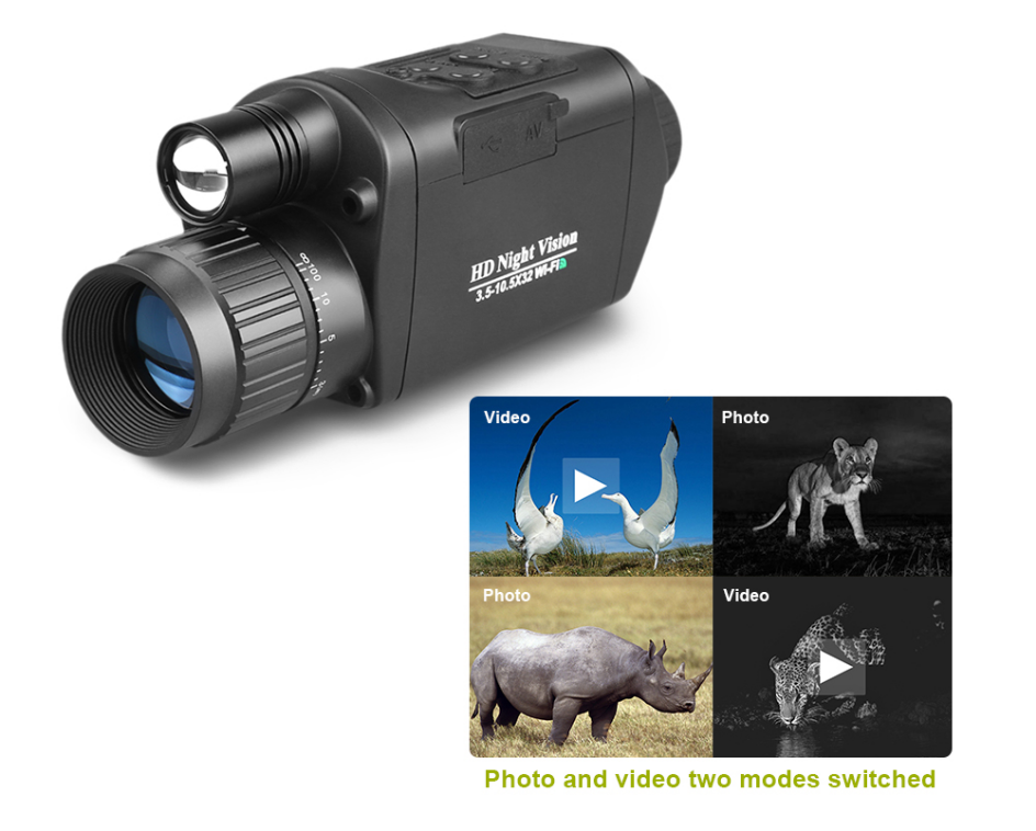 HD WIFI Digital Infrared Night Vision Hunting Monocular Outdoor Telescope With DVR!-SPYMODS