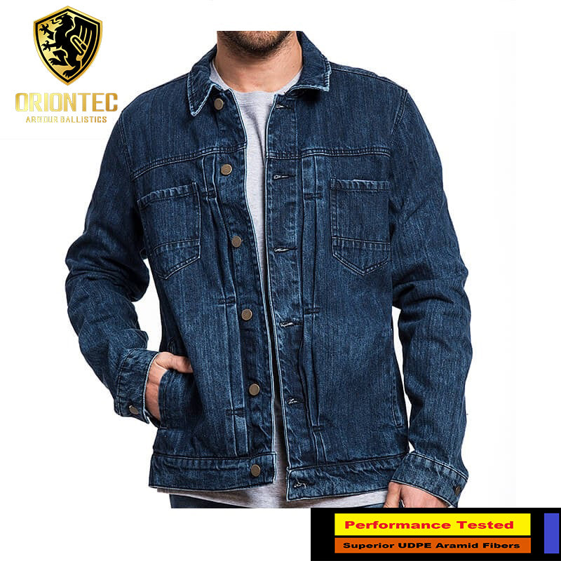 UHMWPE NIJ-IIIa Discreet Bullet Proof Unnoticeable Denim Jacket-SPYMODS
