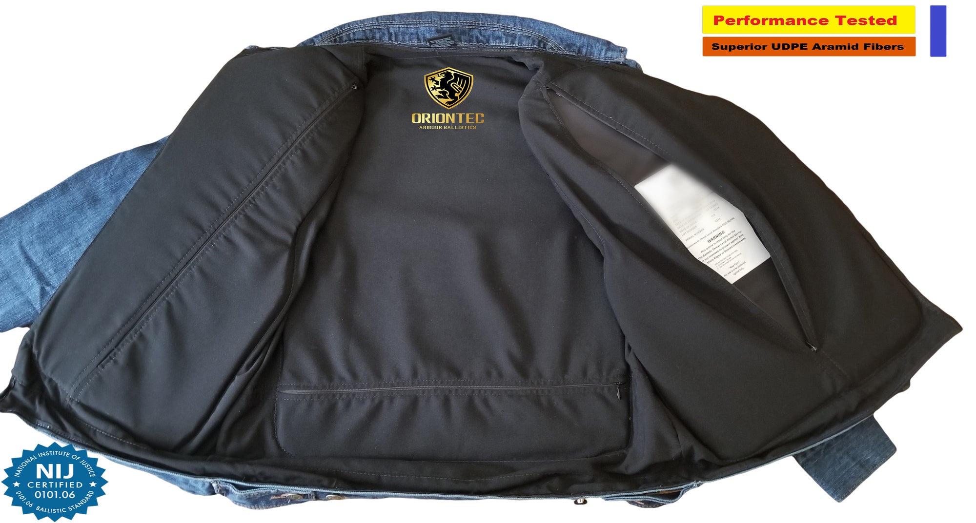 UHMWPE NIJ-IIIa Discreet Bullet Proof Unnoticeable Denim Jacket-SPYMODS
