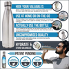 Stainless Steel Diversion Secret Safe Drinking Water Bottle-SPYMODS