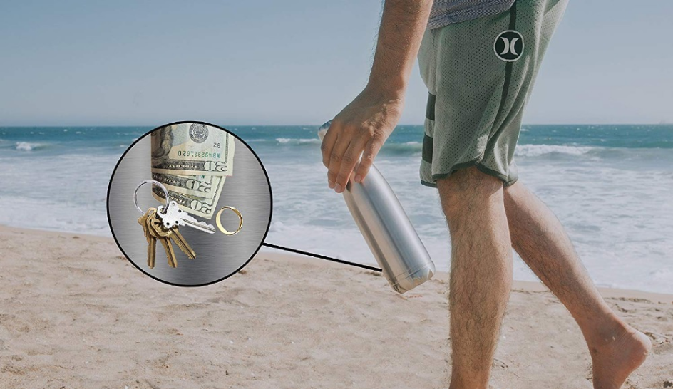 Stainless Steel Diversion Secret Safe Drinking Water Bottle-SPYMODS