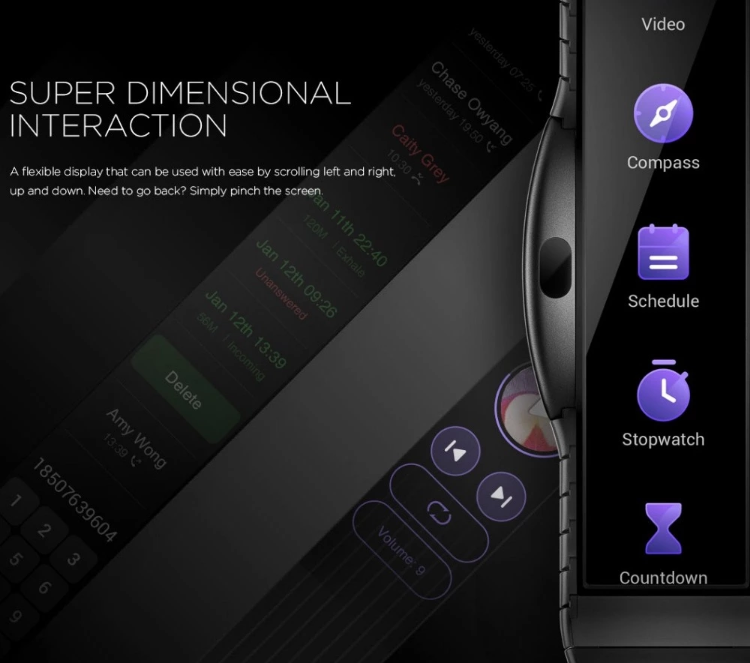 ZTE Nubia Alpha 4" inch AMOLED Flexible Wrist Mobile Smartphone Watch-SPYMODS