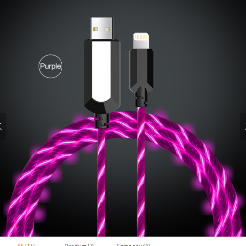 Glowing Flowing LED Light Indicator USB Charging Data Cable for Android or iOS!-SPYMODS