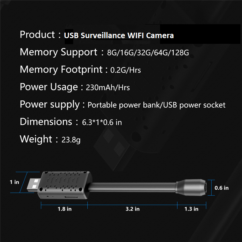 4K 1080P MINI Wifi DVR USB IP Surveillance Nanny HD Camera DVR Recorder W/Motion-SPYMODS