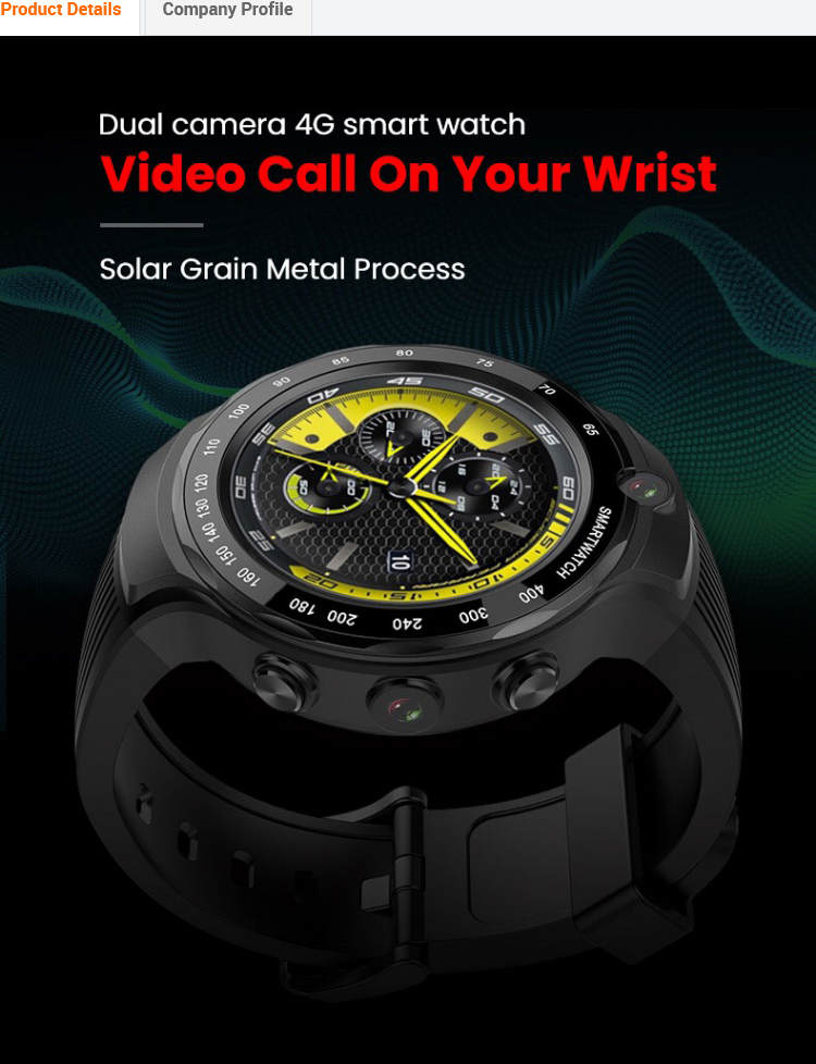 Android AMOLED GPS Smart Watch with DUAL Camera 2.0 MP Android & Google Store-SPYMODS