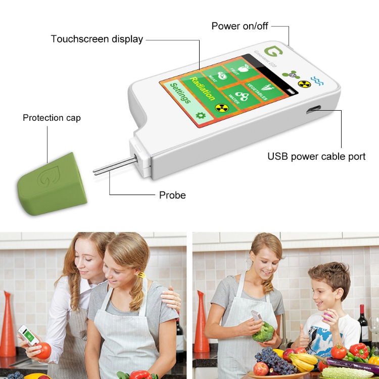 5 IN 1 Food Water Fruit Vegetable Sensitivity Nitrate Tester Radiation Detection-SPYMODS
