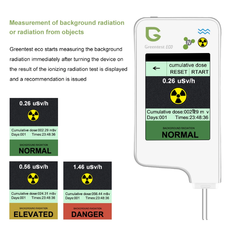 5 IN 1 Food Water Fruit Vegetable Sensitivity Nitrate Tester Radiation Detection-SPYMODS
