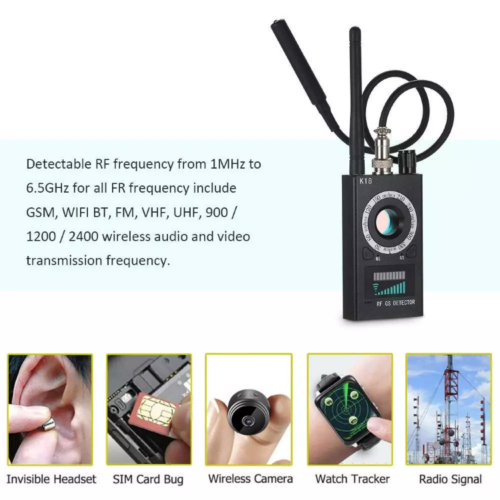 Anti SPY Bug Camera Eavesdropping Device Finder WIFI RF Signal Detector!-SPYMODS